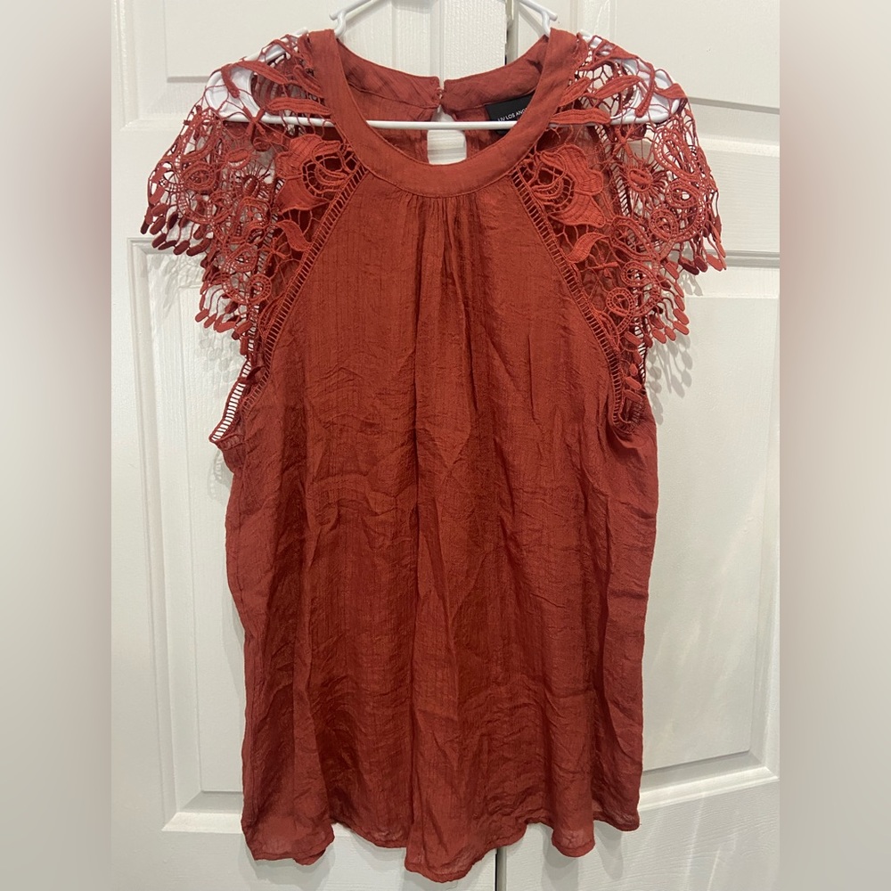 Orange Blouse size XXL Liv Los Angeles Brand